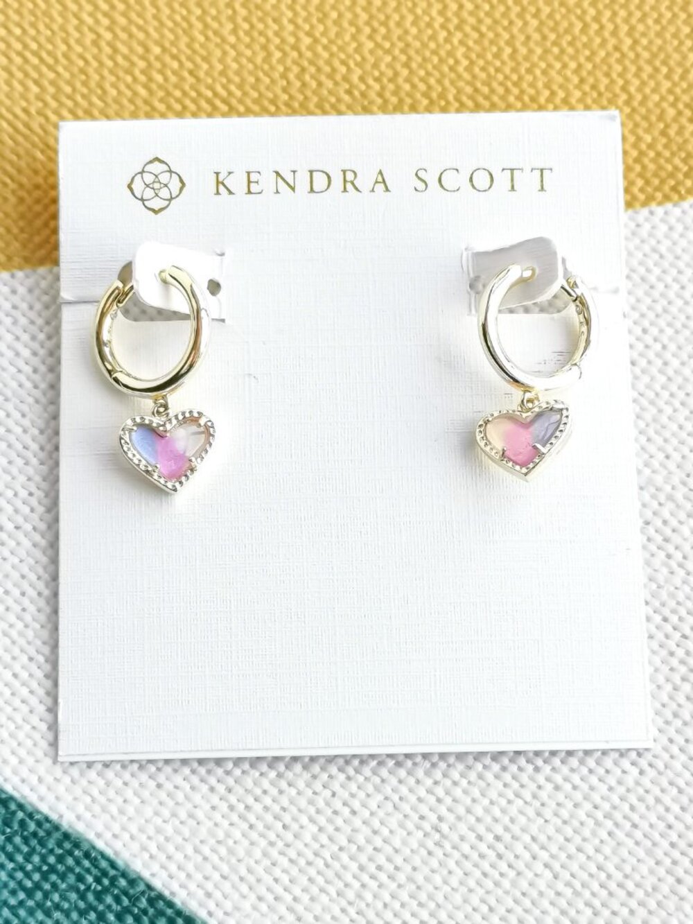Kendra Scott Ari Heart Watercolor Earrings NEW